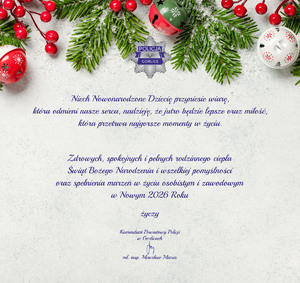 Kartka Świąteczna z życzeniami.