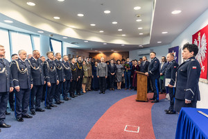 Wystąpienie Komendanta Wojewódzkiego Policji w Krakowie.