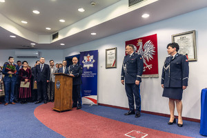 Wystąpienie przejmującego obowiązki Komendanta Powiatowego Policji w Gorlicach